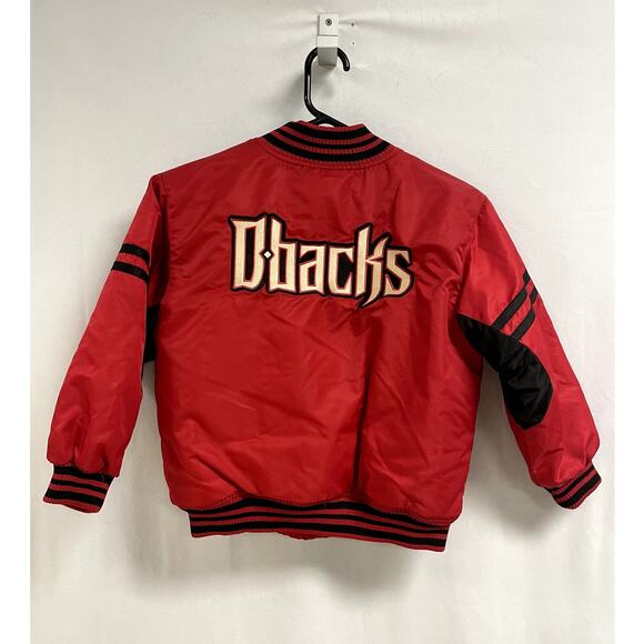 MLB General Merchandise Arizona DiamondBacks Full Zip Varsity Jacker Red Kids 8 - Picture 8 of 12